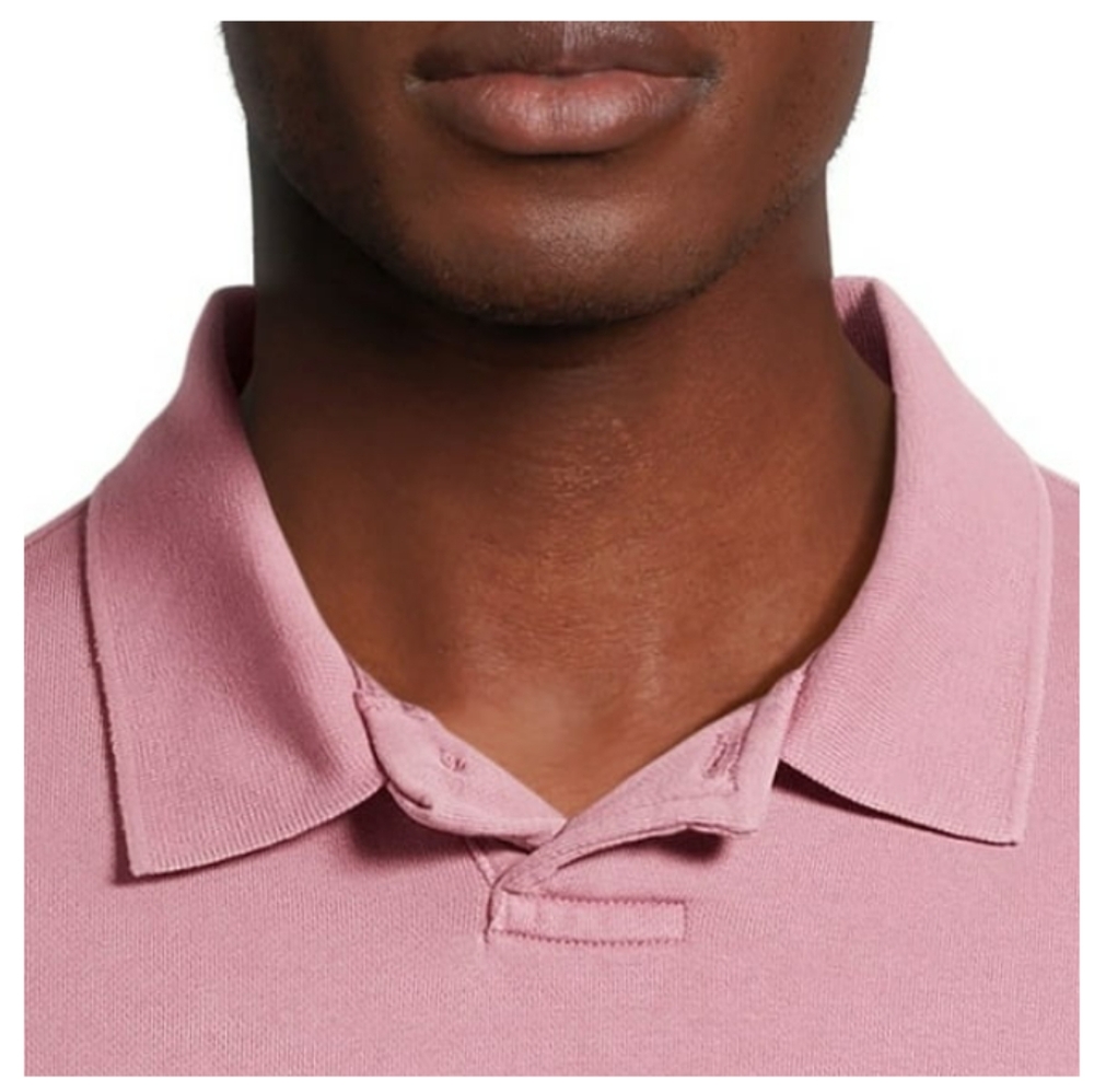 Men's soft oversized collared short sleeve shirt washed PINK color NWT